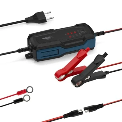 Abbildung von ANSMANN Intelligentes 8 Stufen Ladegerät 6V 12V / 2A mit LCD Display für Blei Säure , Gel und Vlies Batterien, sowie LiFePo4 Batterien Auto, Motorrad Kleintransporter