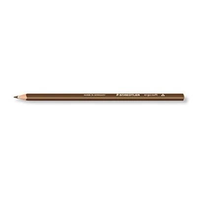 Abbildung von STAEDTLER 157 76 ergo Soft Farbstift, ergonomische Dreikantform, rutschfeste Oberfläche, 12 Stück im Kartonetui, van Dyke braun