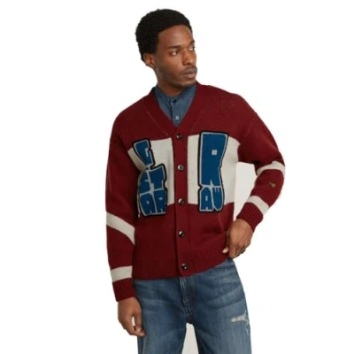 Abbildung von G STAR Holiday Strickjacke, Herren, Größe: Small, Dry red