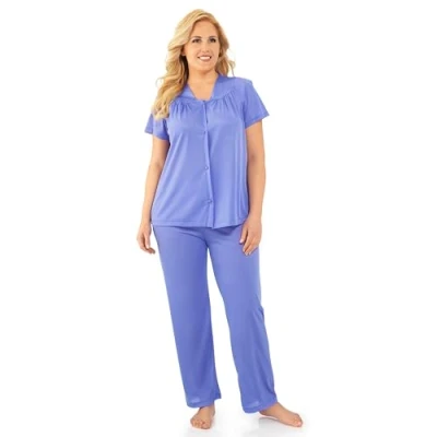 Abbildung von Exquisite Form Damen Coloratura 90107 Pyjama Set, kurzärmelig Pyjamaset, Parfümierte Rose, 38