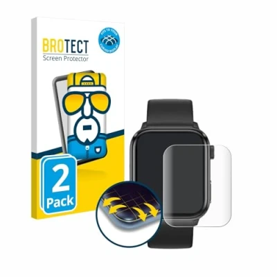 Abbildung von BROTECT 2 Stück Full Cover Schutzfolie für ICE Watch smart 2.0 1.96&quot; Screen Displayschutz Folie [3D Curved, Kristall Klar]