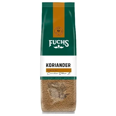 Abbildung von Fuchs Gewürze Koriander gemahlen im recyclebaren Nachfüllbeutel 50 g