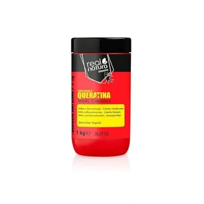 Abbildung von Real Natura Keratin Maske ohne Salz intensive Reparatur Glättung und Glanz weiches leicht zu stylendes Haar großes Format 1000 g