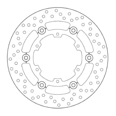 Abbildung von BREMBO Bremsscheibe hinten 267mm 5mm 6 gelocht, zweiteilige Bremsscheibe, schwimmende 78B40833 Bremsscheiben, Scheibenbremsen