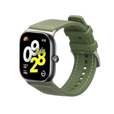 Abbildung von kwmobile Uhrenarmband Armband für Xiaomi Redmi Watch 4 / Band 8 Pro Nylon Silikon, Sportarmband Innenmaße 14 22 cm