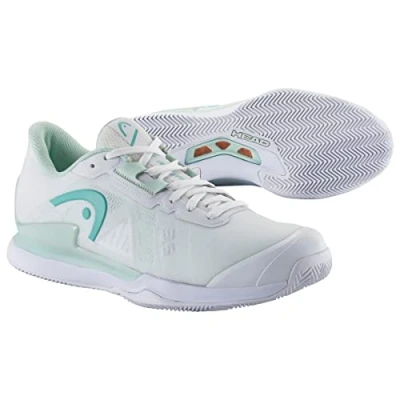 Abbildung von Head Sprint PRO 3.5 CLAY Tennisschuh für Sandplätze, Damen, Größe: 40, White/aqua Schuhe