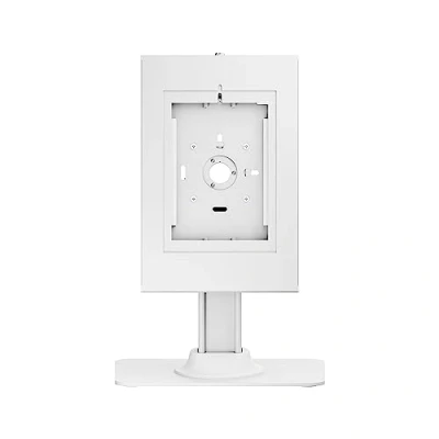 Abbildung von PureMounts® Tablet Halterung mit abschließbarem Stahlgehäuse für IPad 5/6/7/8/9/ Air 9.7&quot;/ 10.5&quot;/10.9&quot;/ 9.7&quot;/10.5&quot;/11&quot; sowie Samsung Tab A 10.1 (2019)/ A7/ S6 Lite 10.4&quot;, weiß