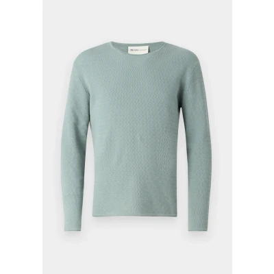 Abbildung von TOM Tailor Denim Structured ROLL EDGE Strickpullover, Herren, Größe: XL, Light ice blue