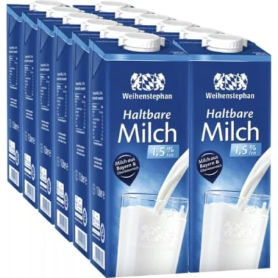 Abbildung von Weihenstephan Haltbare Milch 1,5% Fett 1000 mililiter X 12 STÜCK
