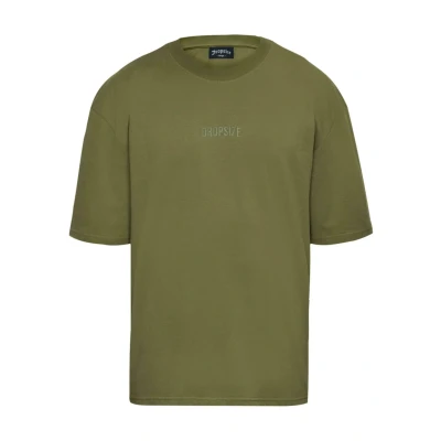 Abbildung von Dropsize Curved HD LOGO Tshirt print, Herren, Größe: Small, Olive