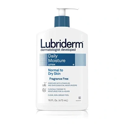 Abbildung von Lubriderm daily moisture lotion for normal to dry skin, fragrance free 16 oz (Körperlotion)
