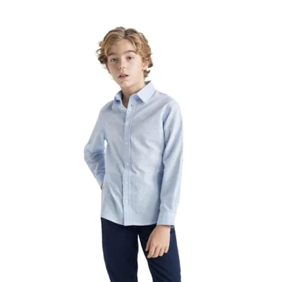 Abbildung von DeFacto Kleinkind Baby Jungen Kariertes Flanellhemd Langarm Button Down Hemden