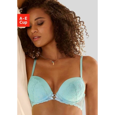 Abbildung von LASCANA Push up BH, mit sexy Bänderoptik vorn, Dessous