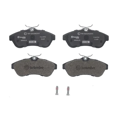 Abbildung von BREMBO P 61 075X Bremsbelagsatz exkl. Verschleißwarnkontakt mit Zubehör CITROËN: C2 Schrägheck, C3 I II