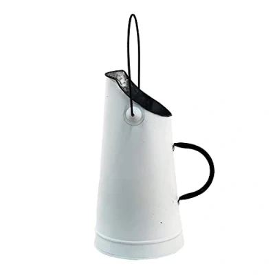 Abbildung von Clayre &amp; Eef 6Y4777 Deko Kohlenschütte Weiß, Braun Ø 15x30 cm