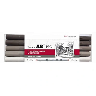 Abbildung von Tombow ABT PRO alcohol based marker set Warm gray colours 5pcs