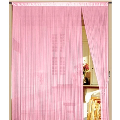 Abbildung von Kaikoon Fadenvorhang Vorhang Fadenstore Fadengardine Messe 90 cm x 240 rosa