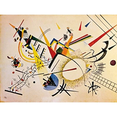 Abbildung von 1art1 Wassily Kandinsky Poster Komposition, 1922 Bilder Leinwand Bild Auf Keilrahmen XXL Wandbild Kunstdruck Als Leinwandbild 80x60 cm