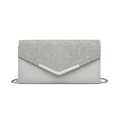 Abbildung von Miss Lulu damen Clutches, Spitze Clutch Tasche, Geblümt Tasche Damen, Elegante Kette Umhängetasche, Umschlag, handtasche klein