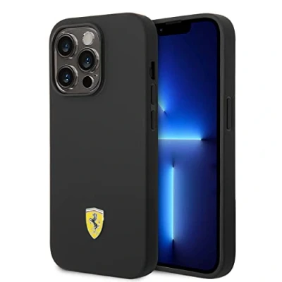 Abbildung von Ferrari FEHCP14LSIBBK hülle für 14 Pro 6,1&quot; schwarz/Black hardcase Silicone Metal Logo