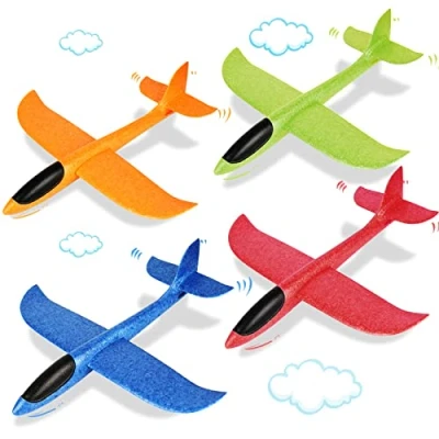 Abbildung von VCOSTORE Styroporflieger Wurfgleiter Kinder, 4 Stück Flugzeug Spielzeug Styropor Segelflieger Groß Segelflugzeug für Kinder und Erwachsene