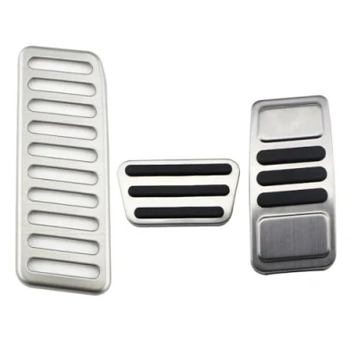 Abbildung von Auto Gaspedal Für Ford Mustang 2015 2021 Zubehör Gas Bremse Fußstütze Pedal Abdeckung Edelstahl Pedale Bremspedal Fußpedal(at with Rest)