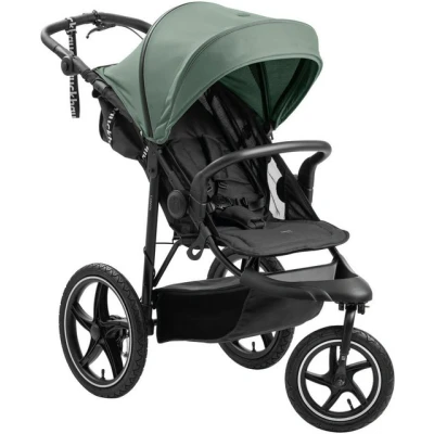 Abbildung von Hauck Dreirad Kinderwagen Runner 3, Jungle Green, mit XXL Lufträdern u. Handbremse, bis 22 kg belastbar