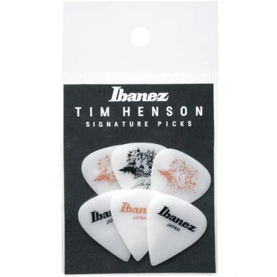 Abbildung von Tim Henson Signature Plektren, Tropfenform, 1,13 mm, Polyacetal, Rosa und Weiß