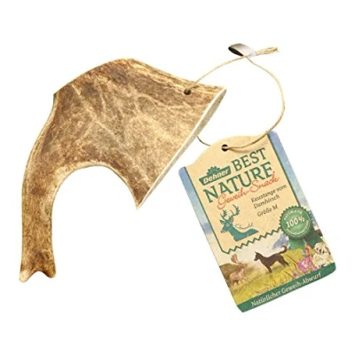Abbildung von Dehner Best Nature Hundesnack, hochwertiges Leckerli geruchsarm / 100 % narürlich, Kausnack für Hunde, Damhirsch Geweih, Größe M