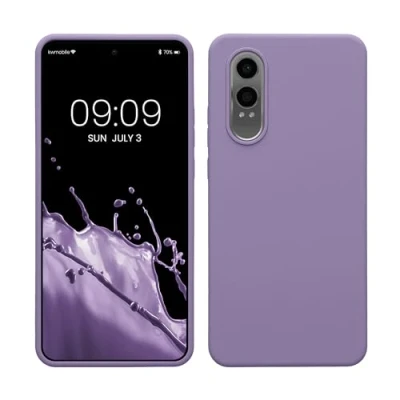 Abbildung von kwmobile Hülle kompatibel mit OnePlus Nord CE 4 Lite 5G Silikon Handy Case Handyhülle weiche Oberfläche kabelloses Laden Veilchen Lila