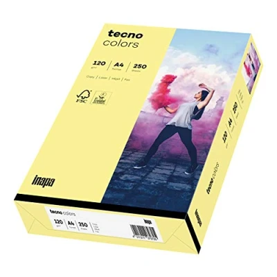 Abbildung von tecno Kopierpapier colors hellgelb DIN A4 120 g/qm 250 Blatt