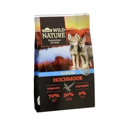 Abbildung von Dehner Wild Nature Hundefutter Hochmoor, Trockenfutter getreidefrei / zuckerfrei, für Welpen und junge Hunde, Ente, 4 kg