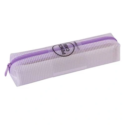Abbildung von APLI 18698 Federmäppchen, durchscheinend, Reißverschluss, Violett, Maße: 210 x 45 mm