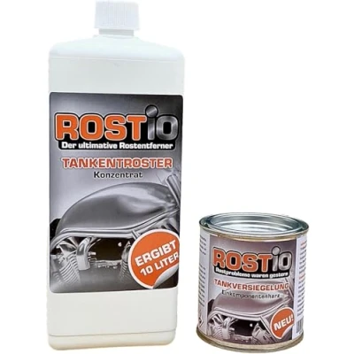 Abbildung von Rostio Tankentroster Set 1 Liter Konzentrat + 250ml Tankversiegelung Rostentferner