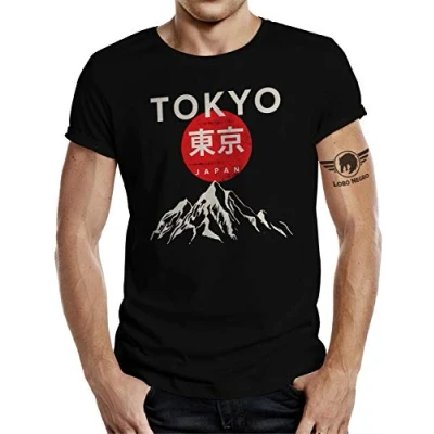 Abbildung von LOBO NEGRO® T Shirt für Japan Samurai Tokio Kampfsport Fans: Tokyo