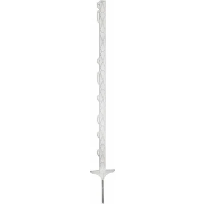 Abbildung von AgradiPower Kunststoffpfahl Titan Doppeltritt Weiß 110cm 5st