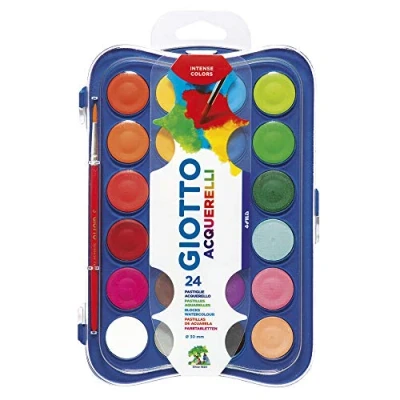 Abbildung von Giotto Aquarelli Wasserfarben 24er Pack, Mehrfarbig