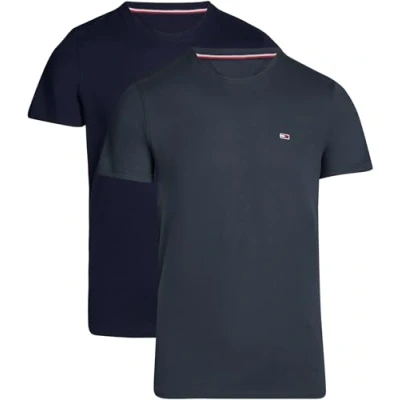 Abbildung von Tommy Jeans SLIM TEE 2 PACK Tshirt basic, Herren, Größe: 44, New charcoal/dark night navy