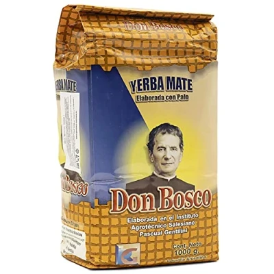 Abbildung von Yerba Mate Tee Don Bosco Traditional 1 kg + Geschenk Probe (40g): Reich an Antioxidantien, Vitaminen, beschleunigt den Stoffwechsel, zuckerfrei Argentinien