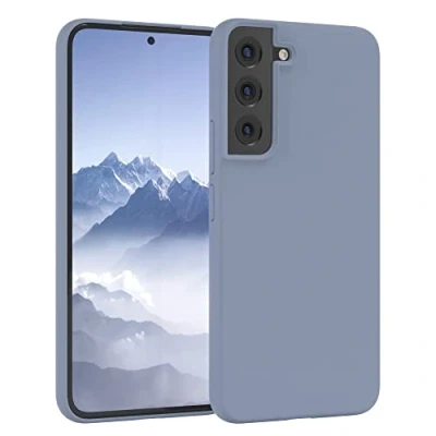 Abbildung von EAZY CASE Premium Silikon Handyhülle kompatibel mit Samsung Galaxy S22 5G, Slimcover Kameraschutz und Innenfutter, Silikonhülle, Schutzhülle, Bumper, Handy Case, Hülle, Softcase, EIS Blau