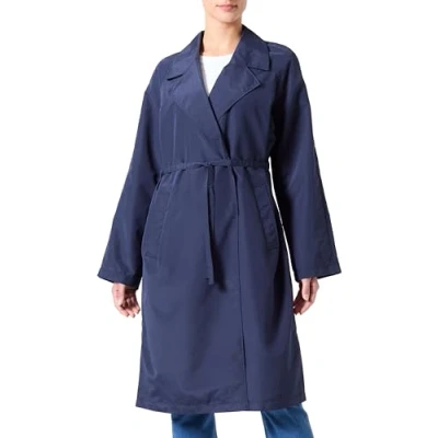 Abbildung von Vero Moda Reverskragen Trenchcoat, Damen, Größe: XS, Navy blazer