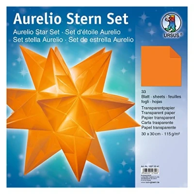 Abbildung von Ludwig Bähr Faltblätter Aurelio Stern Transparentpapier 115g/qm 30x30c