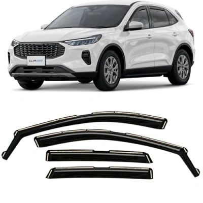 Abbildung von CLIM ART Windabweiser für/kompatible mit Ford Kuga 2020 2024, Autofenster Regenschutz, Regenabweiser, Integrierte Deflektoren,4 Stück,Schwarz