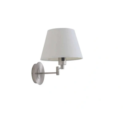 Abbildung von Lindby Wandleuchte Pola, 30 cm, nickel, ausziehbar, Textil