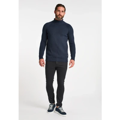 Abbildung von Dreimaster Strickpullover, Herren, Größe: Large, Marine
