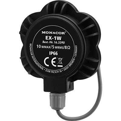 Abbildung von Monacor EX 1W Exciter Lautsprecher 10 W 8 Ω Schwarz, Silber 1 Stück