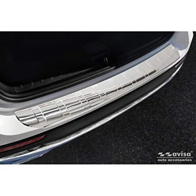 Abbildung von Avisa Chrom Edelstahl Heckstoßstangenschutz kompatibel mit Mercedes GLB (X247) 2019 &#039;Ribs&#039;