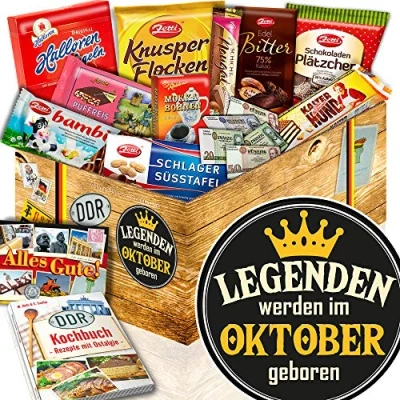 Abbildung von Legenden Oktober DDR Schokoladenset Geburtstagsgeschenk