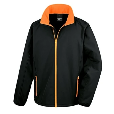 Abbildung von Result R231m Bedruckbare Softshell Jacke 3XL schwarz/orange