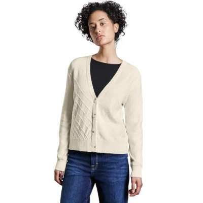 Abbildung von Street One MIT Struktur Strickjacke, Damen, Größe: 34, Beige